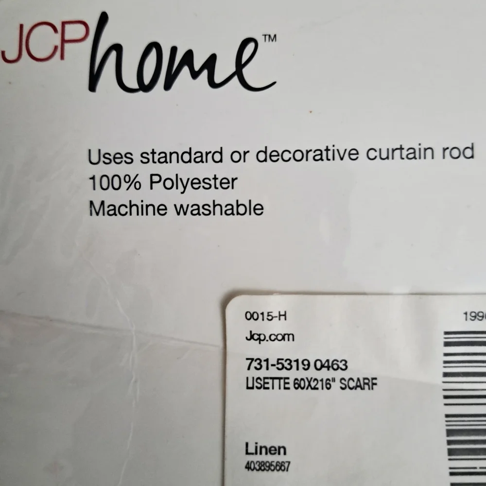 JC Penney Home Lisette Tan Scarf Valance